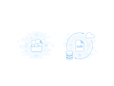 Save Documents Illustration and Sync Illustration