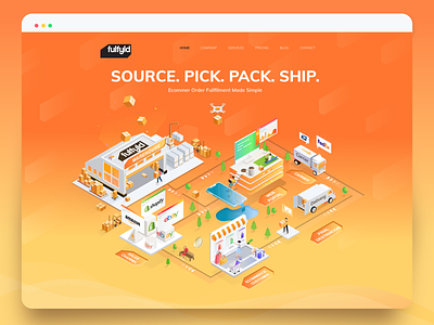 Isometric Fulfillment Service Hero Image hero image isometric amazon isometric car isometric delivery isometric drone isometric ebay isometric forklift isometric pond isometric road isometric shipping isometric shopping isometric warehouse isometric web portal isomteric map orange site web design