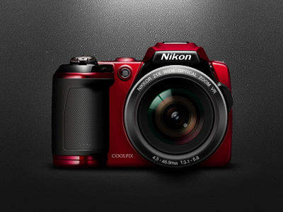 Nikon l120 icon camera icon red texture