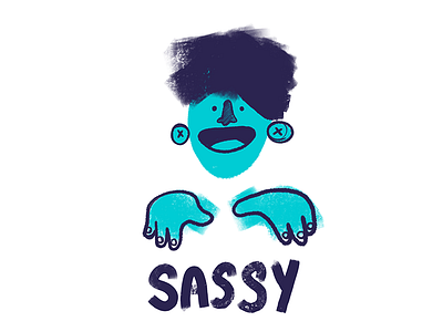 "Sassy" 2d adobe character illustration photoshop procreate visual