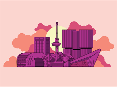 "Rotterdam" adobe adobe illustrator adobecc brand identity city cityscape design etm hike one illustration rotterdam ui visual