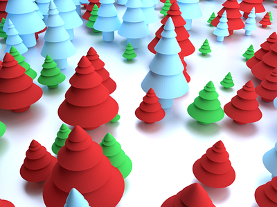 "Trees" 3d 3dmodeling blender design illustration landscape trees visual xmas