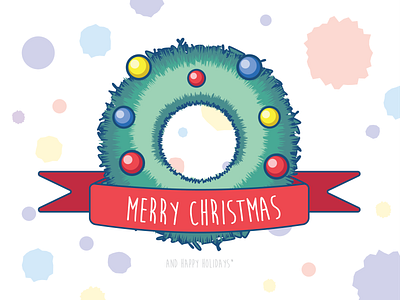 "Christmas Wreath" adobe adobe illustrator christmas hike one holidays illustration visual wreath xmas