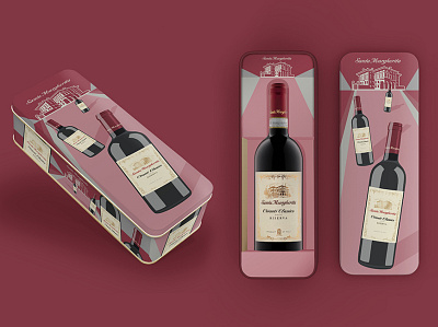 Santa Margherita Gifting packs branding illustration package design wine