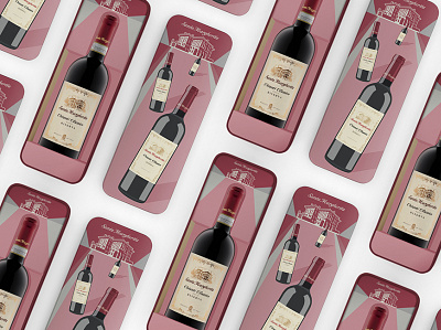 Santa Margherita gift packs branding illustration package design typography vector wine