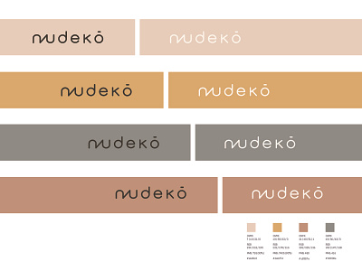 Nudekó secondary colors brand identity brandguidelines branding design ligature font typeface typography