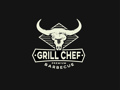 Grill logo animals bull grill logo meat t shirt