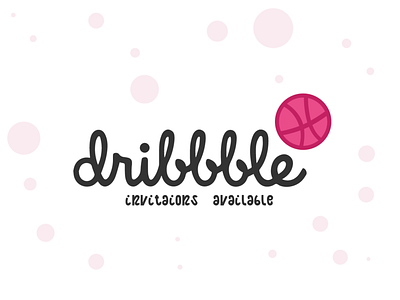 Dribble Invitations 2d animation bookcover design dribble illustration logo typography ui ux vector