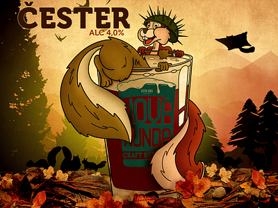Chester - craft beer craft beer illustration nova runda poster