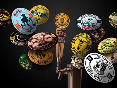 Beer tap handle and magnets