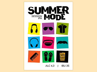 Summer Mode adobe illustrator beer design graphic design illustration nova runda poster poster design vector