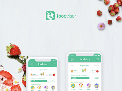 Foodvisor App Homepage Redesign 🍓📱 app art brand branding clean design icons identity illustration ios logo minimal mobile ui ux web website