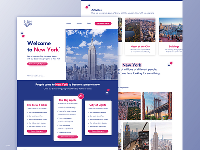 NYC Landing Page🗽 branding design graphic design identity illustration typography ui ux web website