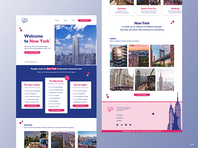 Welcome to New York 🗽- Landing Page Design branding clean design graphic design identity typography ui ux web website