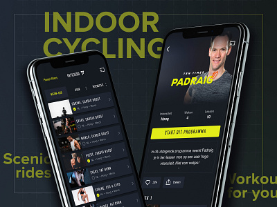 CycleMasters app lessons app cycling dark detail page filter filters fit fitness fitness app ios lessons list search search results sorting spinning training workout