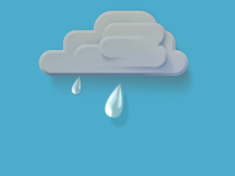 Animated rain icon blue cloud drop drops gif grey illustration raining rainy shower weather