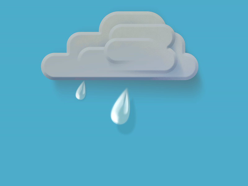 Animated rain icon illustration gif shower grey blue weather drops drop cloud rainy raining
