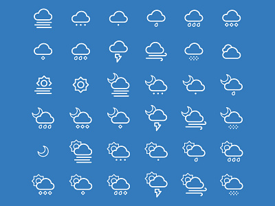 ISS Detector app icons clouds cloudy day fog icon icons line moon night rain sun weather