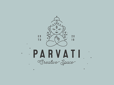Parvati creative eye indian culture logo space