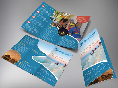 Beyond Student Travel Trifold Brochure brochure exploration layout students tourism travel trifold