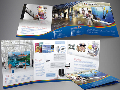 Brochure Design for a Userful Corporation brochure thrive trifold video wall