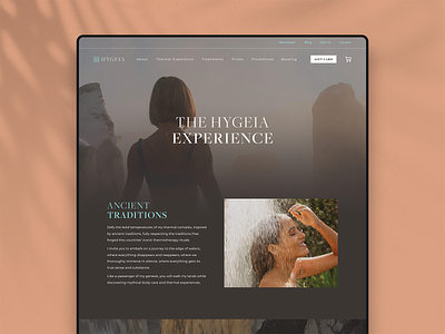 Hygeia — Thermal Experience brand branding colour design digital identity logo ui webdesign website