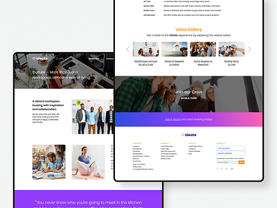 Ideate — Culture brand branding colour design digital identity logo ui webdesign website