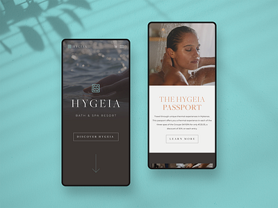 Hygeia — Mobile Views brand branding colour design digital identity ui web webdesign website