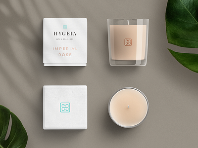 Hygeia — Scented Candle brand branding candle colour design identity logo organic spa wellness