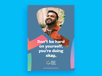 Mental Health Matters — Poster brand branding colour design identity logo mental health mental health awareness person portrait
