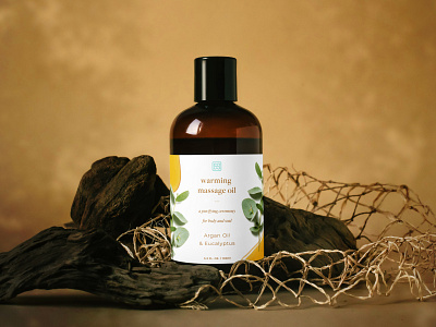 Hygeia — Warming Massage Oil bottle brand branding colour identity massage oil organic packaging wellness