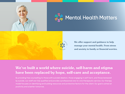Mental Health Matters — Brand Card brand branding colour design identity logo mental health photography vector wellness