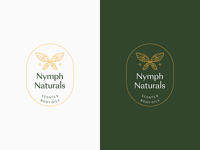 Nymph Naturals — Vertical Logo brand branding colour design fairy graphic design identity logo massage oil vector