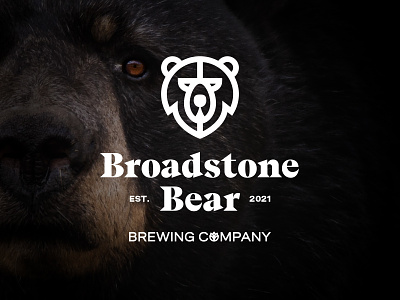 Broadstone Bear — Negative Option bear beer black brand branding colour craft design graphic design identity illustration logo packaging vector white