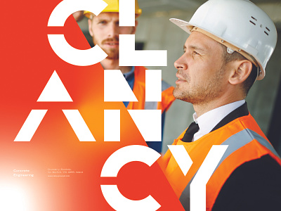 CLANCY — Brand Visual 1 brand branding colour design engineering identity logo orange typography vector