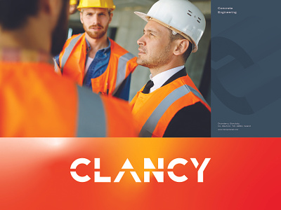 CLANCY — Brand Visual 2 brand branding colour design engineering identity ireland logo orange vector