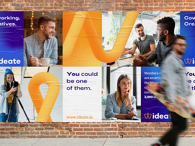 Ideate — Urban Poster Set billboard brand branding colour coworker creative design gradient identity logo poster vector