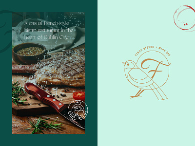 Finch — Visual Layout bird bistro brand branding colour design finch identity illustration logo restaurant vector
