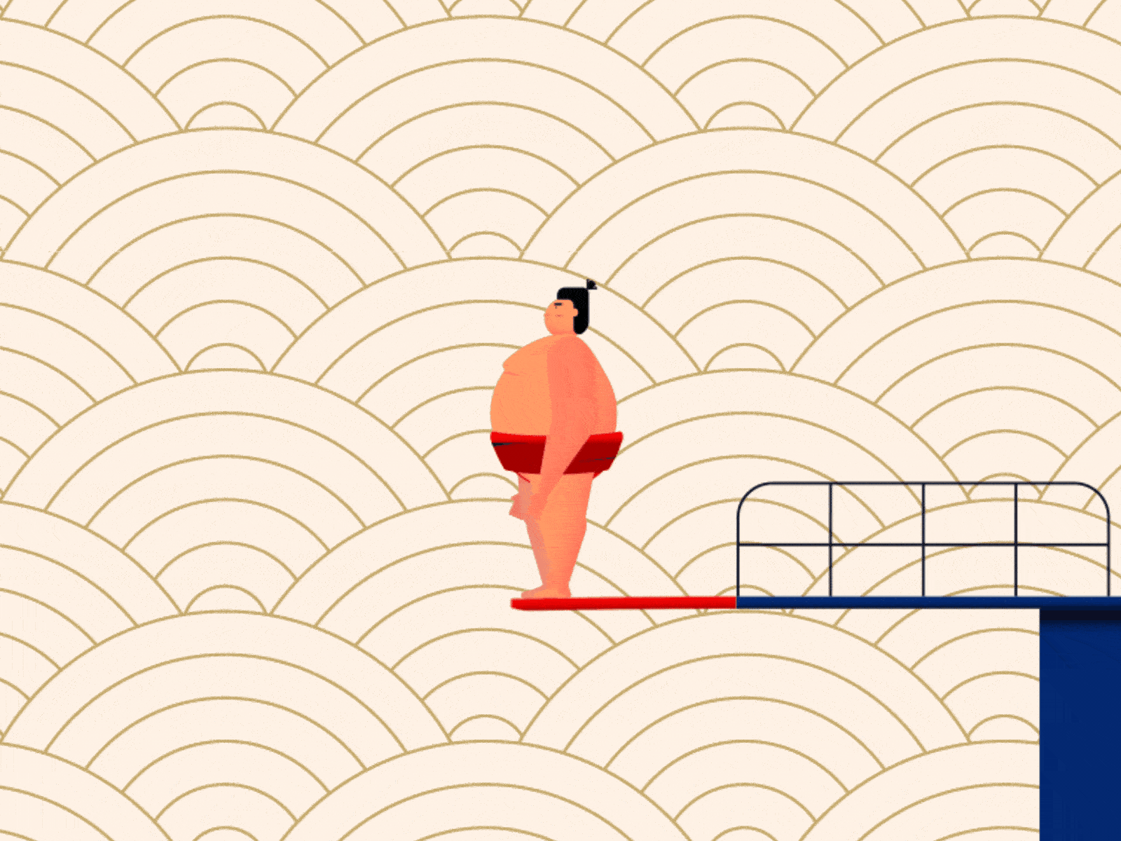 SUMO 2d animation animation character colors design graphic illustration illustrator japan japanese food motion design sumo vector