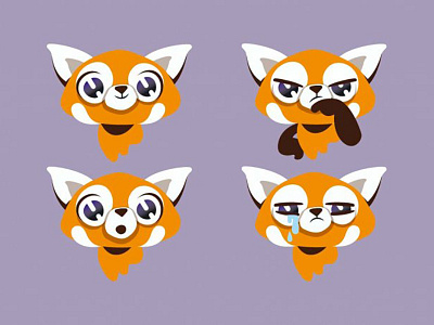 fox emotions illustration