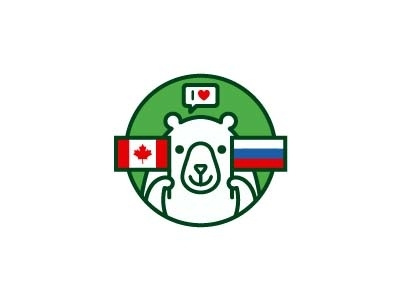 Polar bear character icon