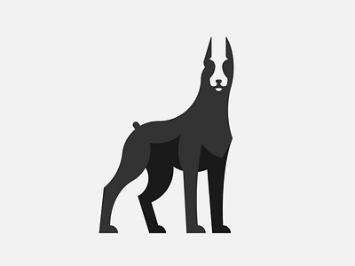 Doberman animal animal logo design geometric geometry logo mark