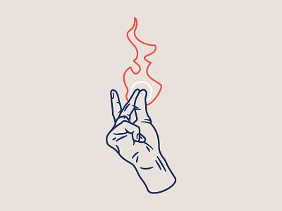 05 - Snap Fire design fire fireart flow hand drawn illustration lines minimal snap vector