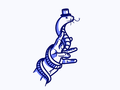 23 - Snake Oil cylinder drawing gentleman hand drawn illustration snake vector vector illustration