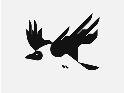 Raven Logo aggresive bird bird logo crow dribbble dribbble best shot dribbbleweeklywarmup logo logo design logodesign raven trending trending logo