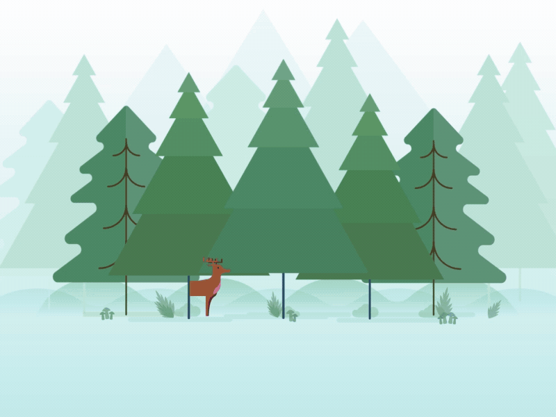Hello dribbble! 2d animation debut deer first shot forest hello dribbble sloth