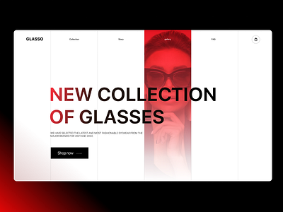 E-commerce store. e commerce site ecommerce store glasses header product store store design ui ui design ux web design website