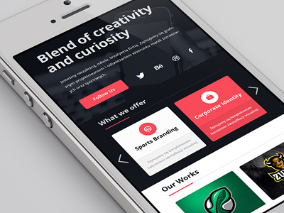 Flat iPhone design design flat interface iphone mobile portfolio ui website