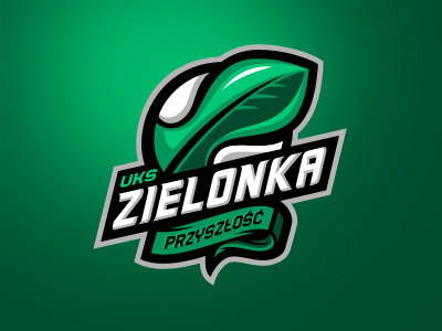 UKS Zielonka Przyszłość athletic basketball green leaf logo michael ansley nature nba sport sports branding