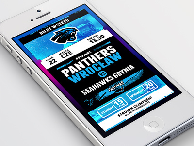 Football Ticket app application football ios mobile nfl panthers sport ticket ui user interface